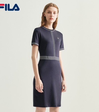 在线独家刺绣F-box标志后缝棉质连衣裙 在线独家刺绣F-box标志后缝棉质连衣裙